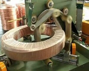 Copper tube coil stretch wrapper machine