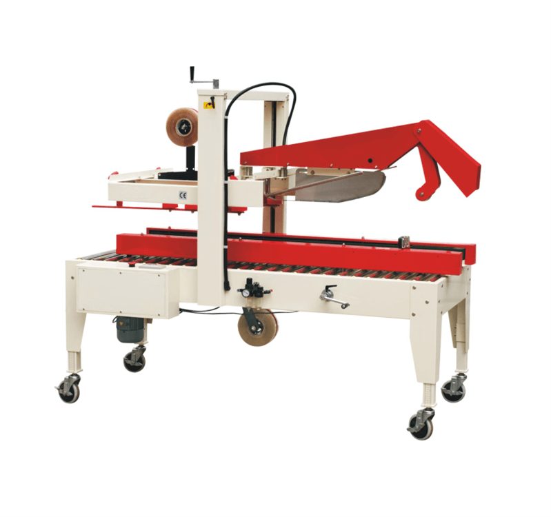 Lid folding carton sealer machine