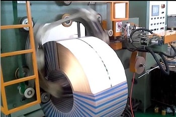 large steel coil wrapping machine
